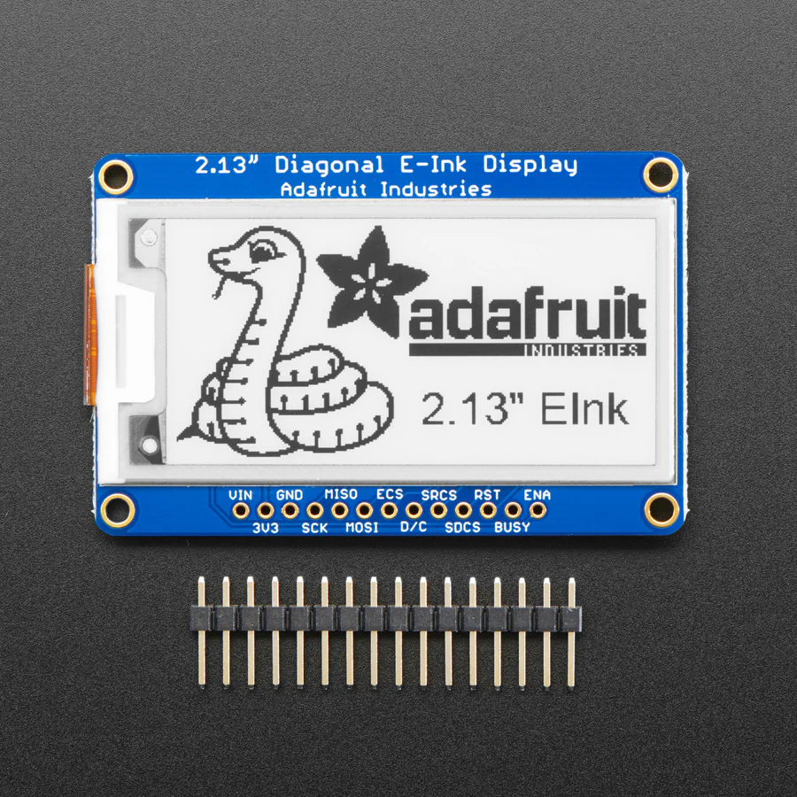 Adafruit 2.13" Monochrome eInk / ePaper Display with SRAM - 250x122 Monochrome with SSD1680 - Image 2