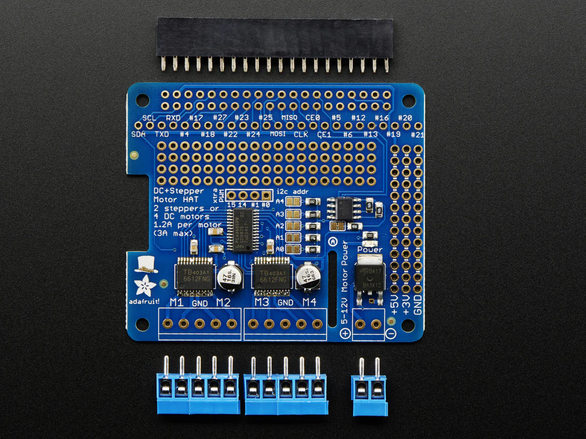 Adafruit DC & Stepper Motor HAT for Raspberry Pi - Mini Kit - Image 4