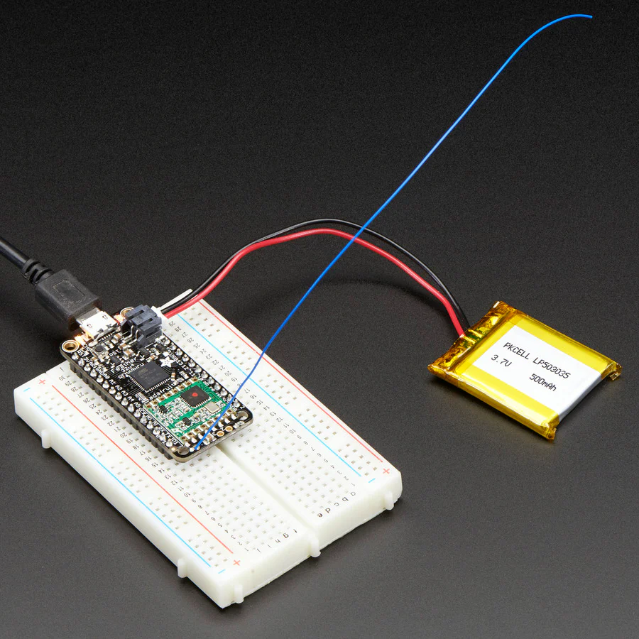 Adafruit Feather 32u4 with RFM69HCW Packet Radio - 433MHz - RadioFruit - Image 2