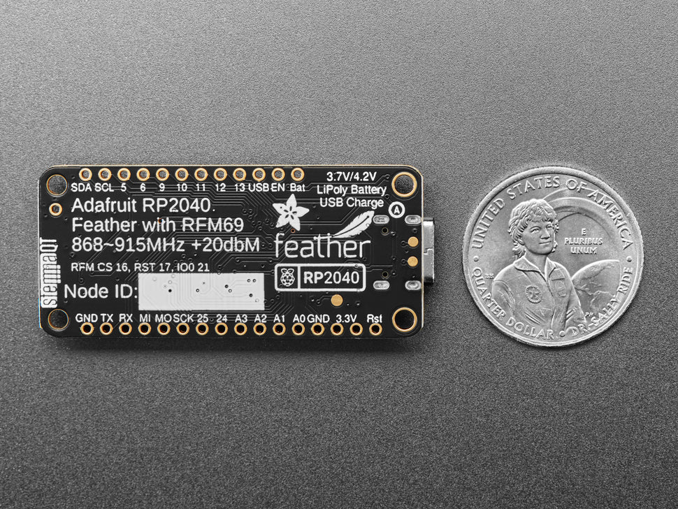 Adafruit Feather RP2040 RFM69 Packet Radio - 868 or 915MHz - RadioFruit - Image 6