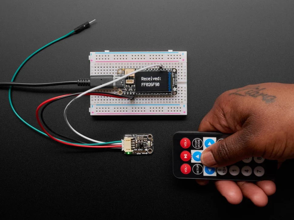 Adafruit Infrared IR Remote Transceiver - STEMMA JST PH 2mm - 940nm Emitter + 38KHz Receiver - Image 5