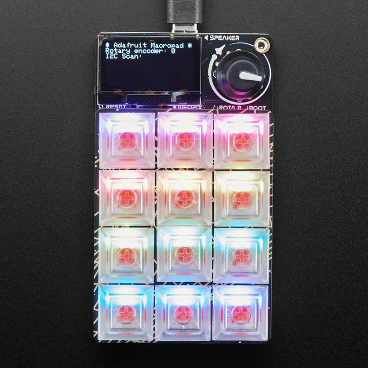 Adafruit MacroPad RP2040 Starter Kit - 3x4 Keys + Encoder + OLED - ADABOX019 Essentials - Image 2