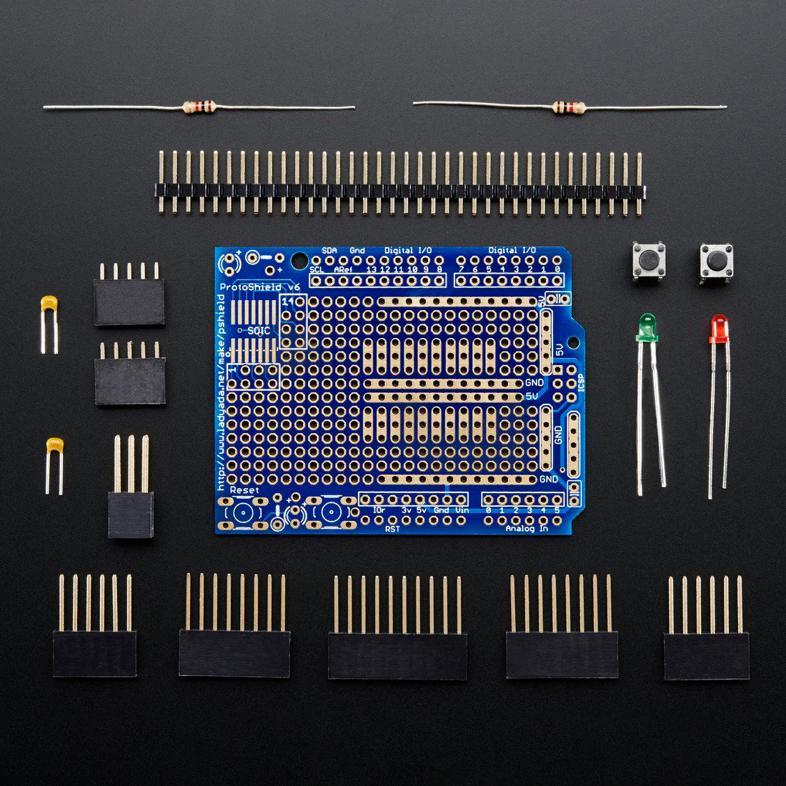 Adafruit Proto Shield for Arduino Unassembled Kit - Stackable - Version R3 - Image 3
