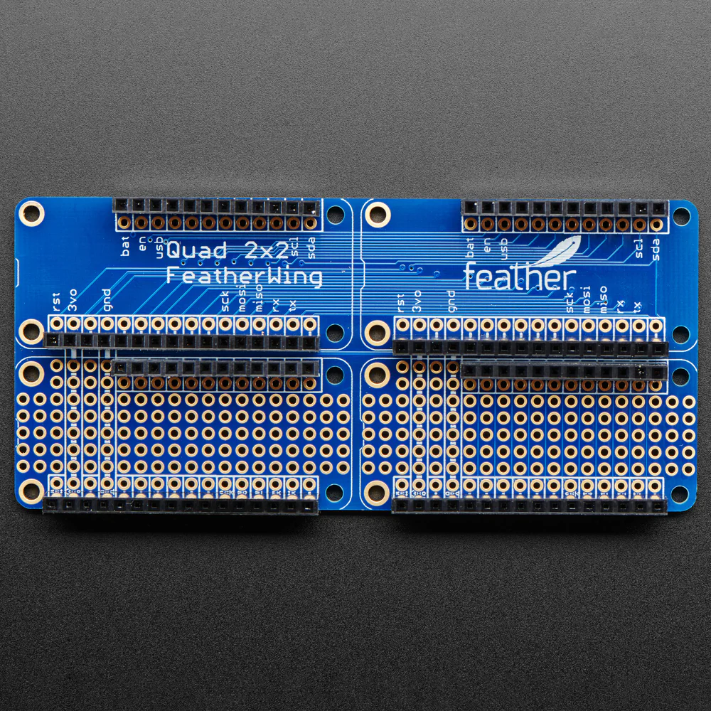 Adafruit Quad 2x2 FeatherWing Kit with Headers - Image 3