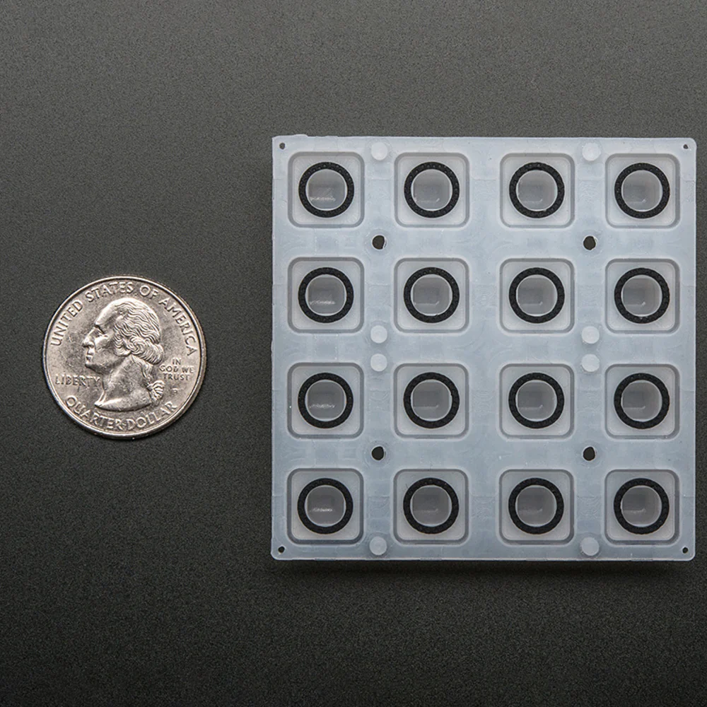 Silicone Elastomer 4x4 Button Keypad - for 3mm LEDs - Image 3