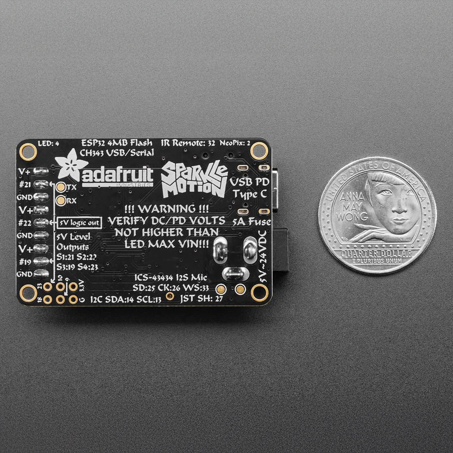 Adafruit Sparkle Motion - All-In-One WLED and xLights Board - Image 6