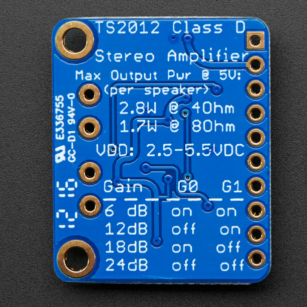 Stereo 2.1W Class D Audio Amplifier - TPA2012 - Image 4