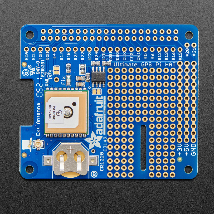 Adafruit Ultimate GPS HAT for Raspberry Pi A+/B+/Pi 2/3/Pi 4 - Mini Kit - Image 5