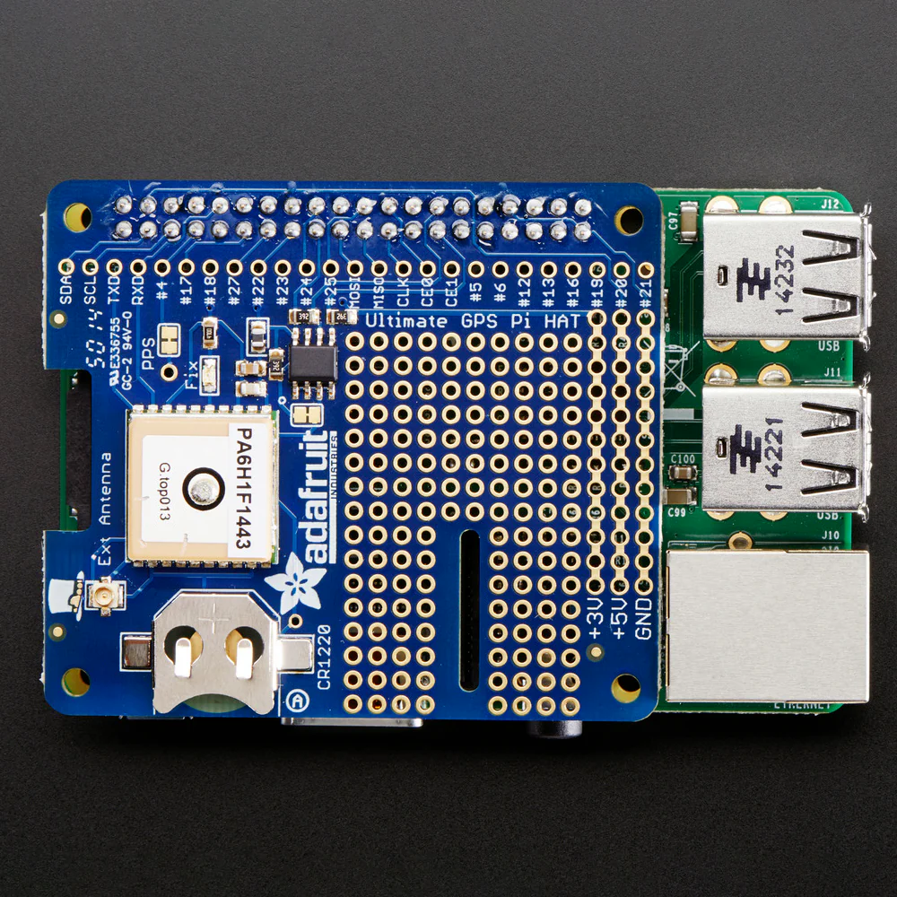 Adafruit Ultimate GPS HAT for Raspberry Pi A+/B+/Pi 2/3/Pi 4 - Mini Kit - Image 6