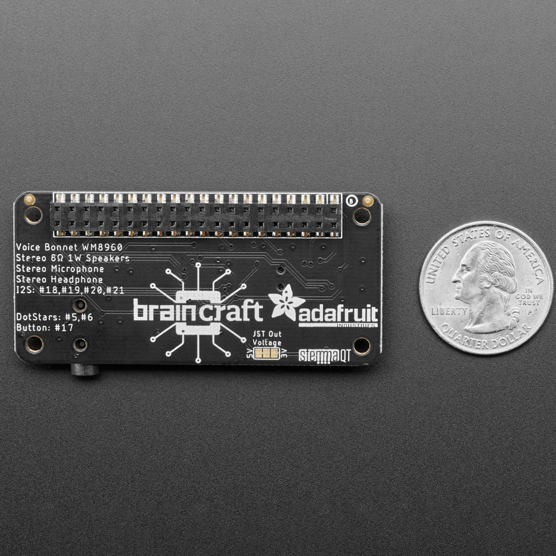 Adafruit Voice Bonnet for Raspberry Pi - Two Speakers + Two Mics - Image 4