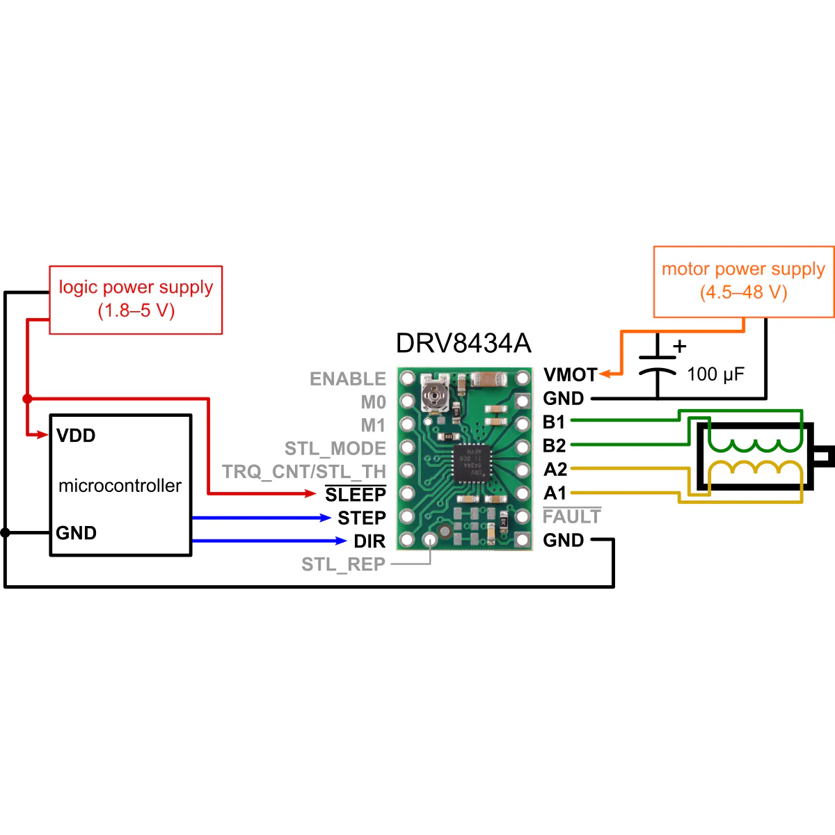 DRV8434A Stepper Motor Driver Carrier - Image 7