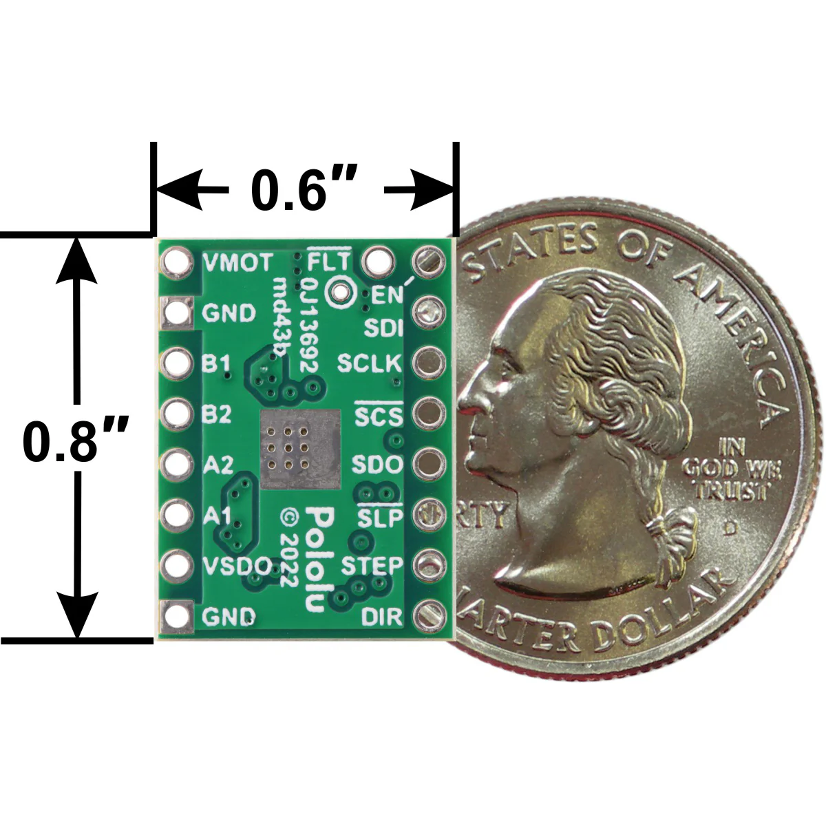 DRV8434S SPI Stepper Motor Driver Carrier, 2A Max. Current Limit - Image 3