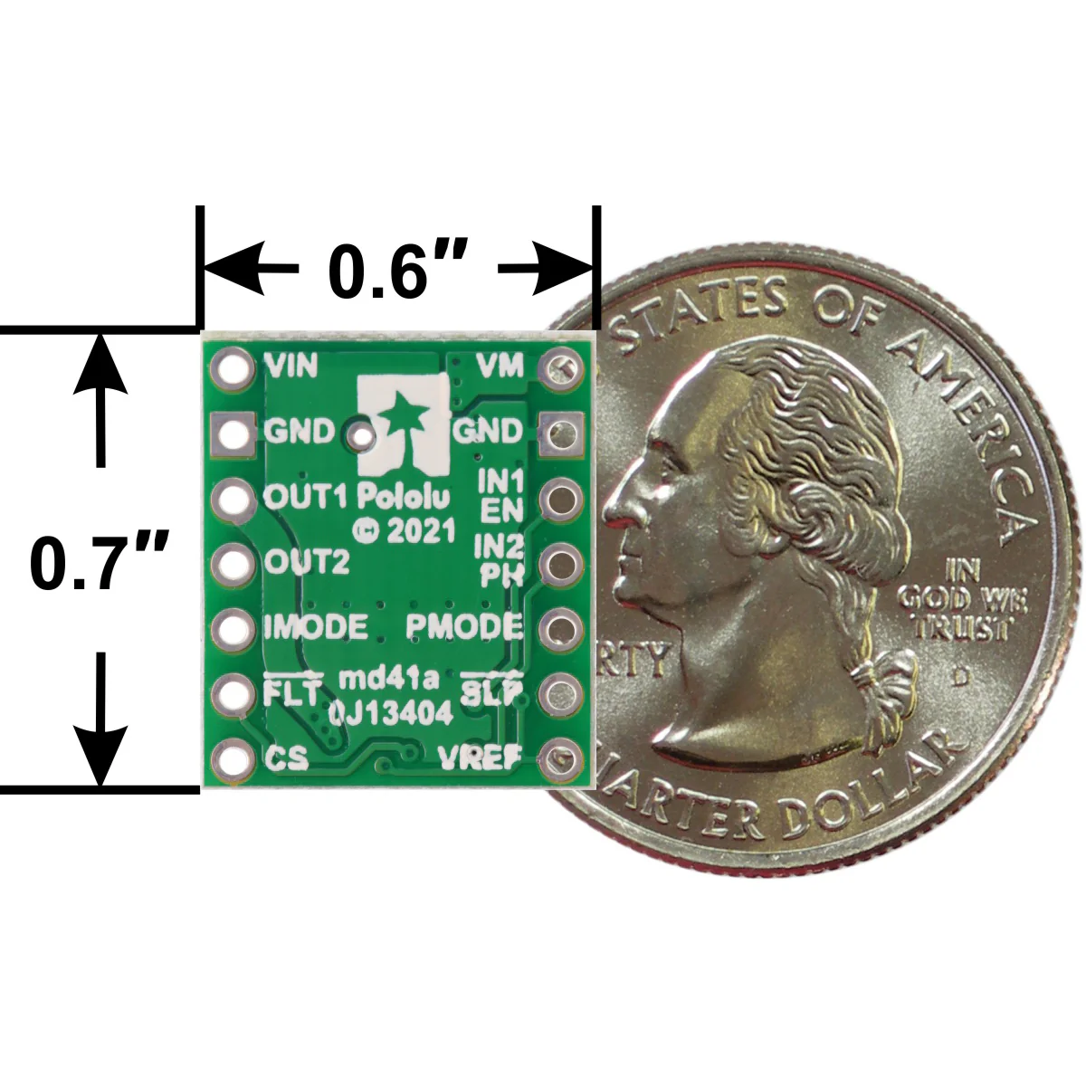 DRV8874 Single Brushed DC Motor Driver Carrier - Image 3