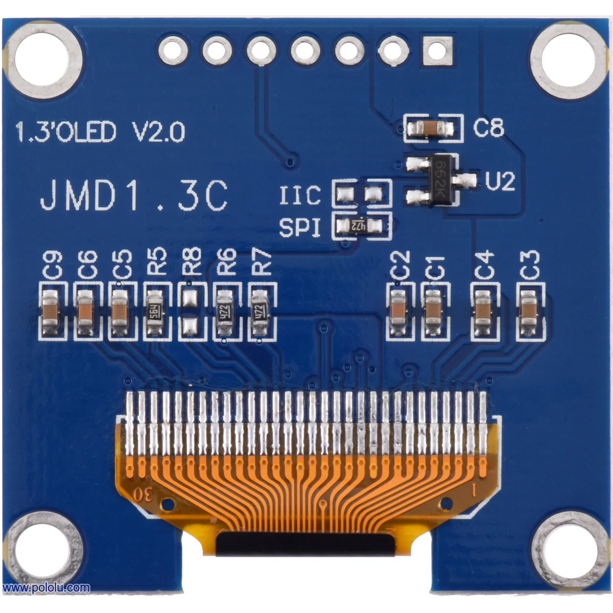 Graphical OLED Display: 128x64, 1.3", White, SPI - Image 4