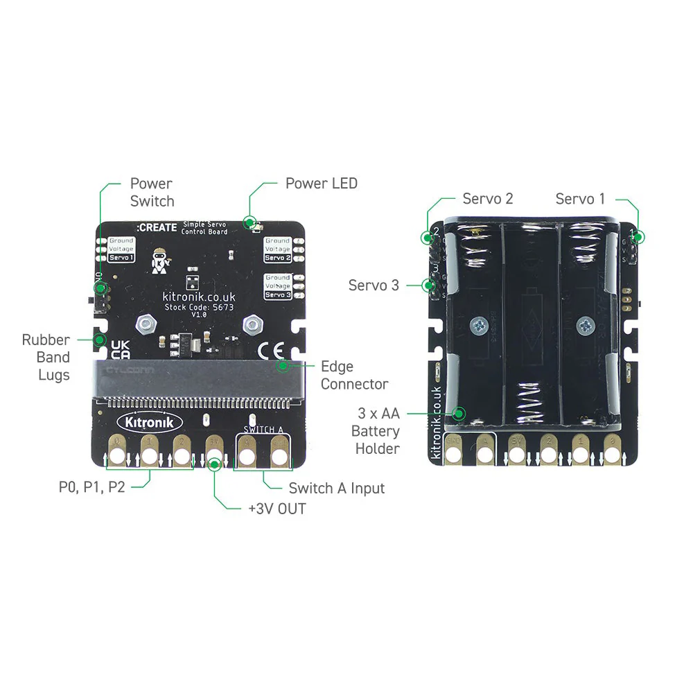 Kitronik Simple Servo Control Board for BBC micro:bit - Image 6