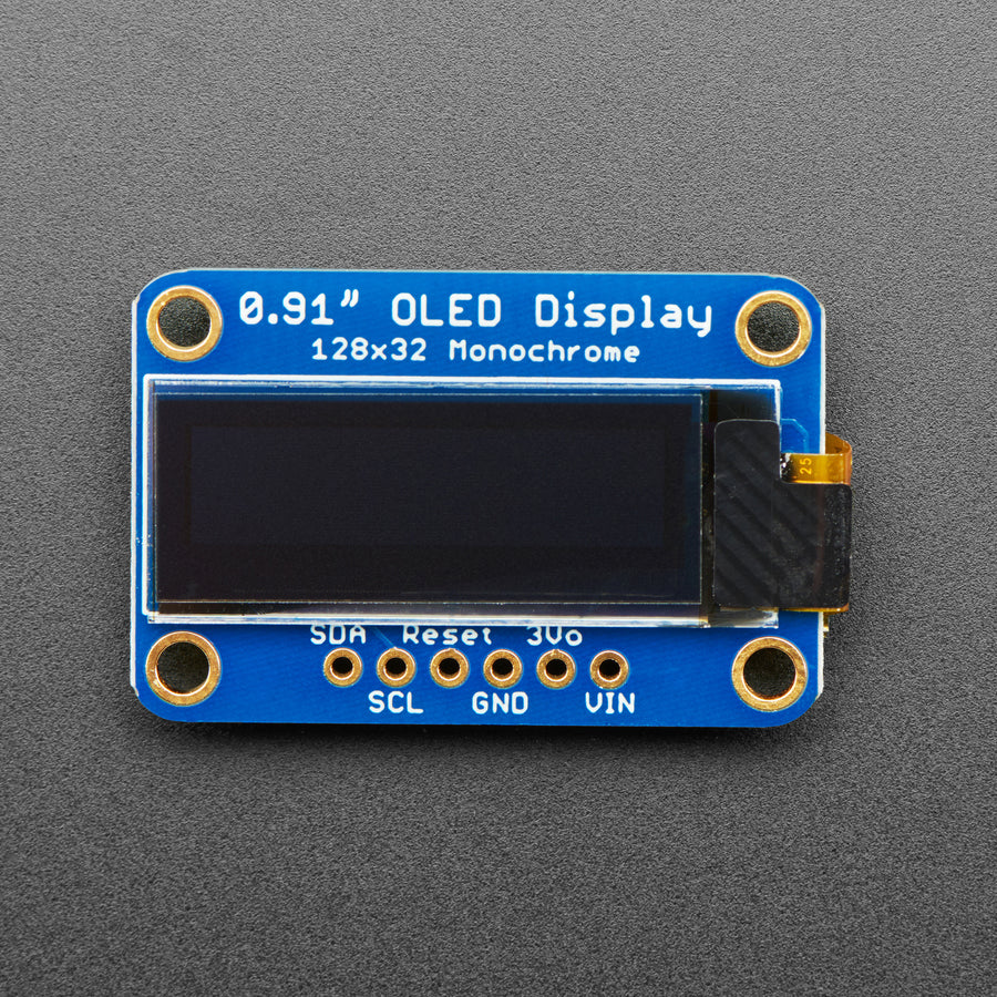 Monochrome 0.91" 128x32 I2C OLED Display - Image 3