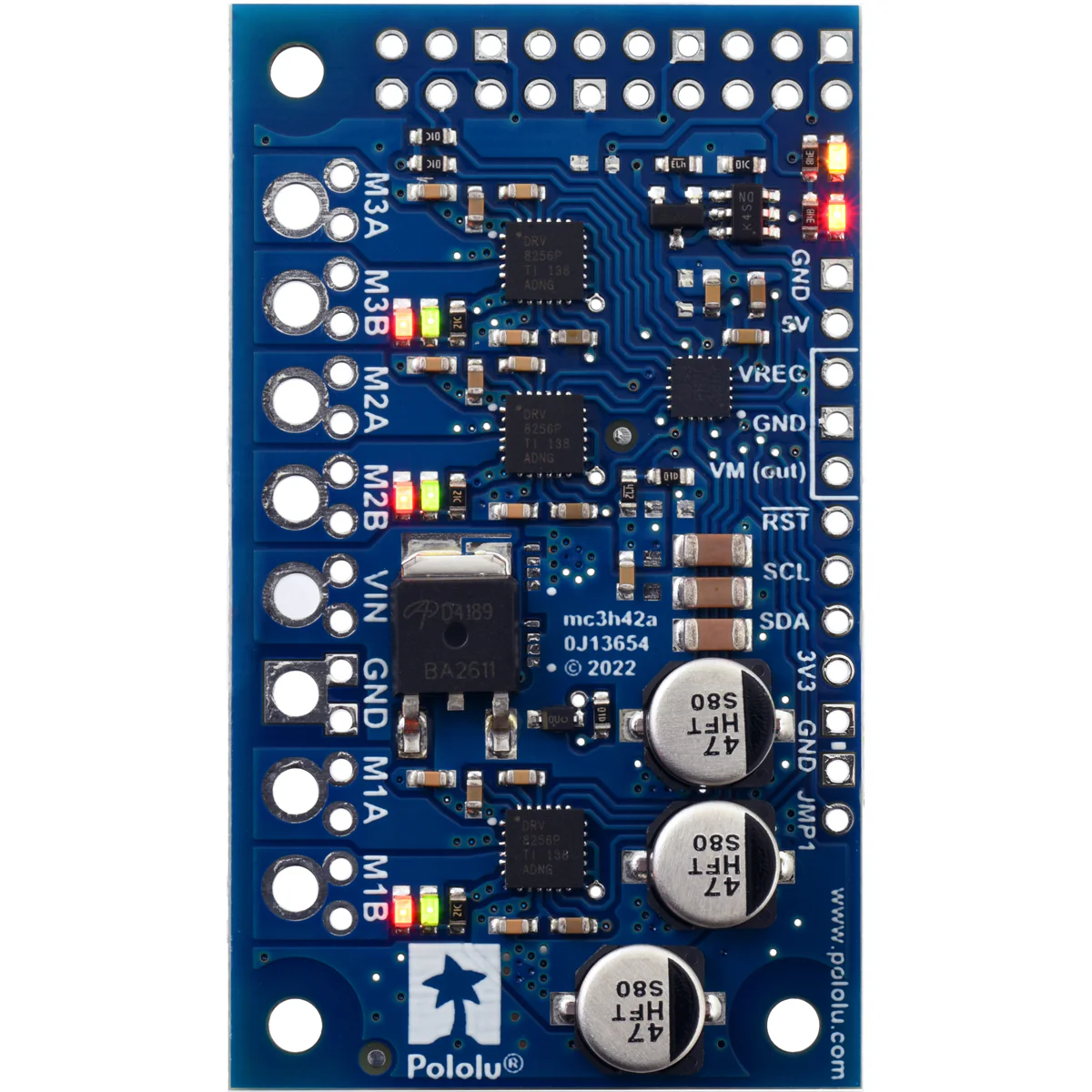 Motoron M3H256 Triple Motor Controller Kit for Raspberry Pi - Image 3