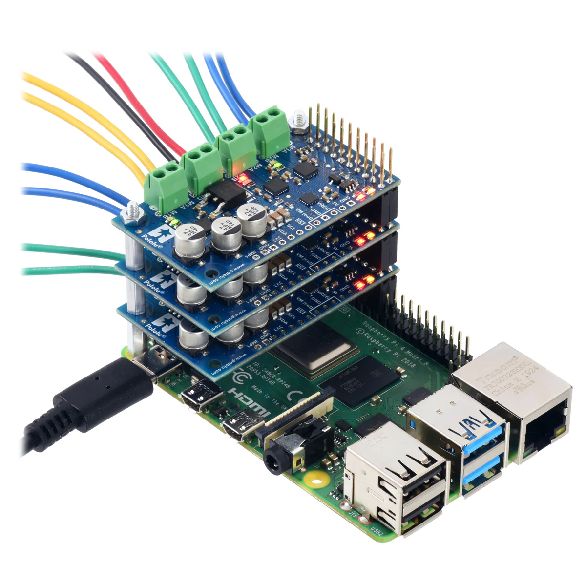 Motoron M3H256 Triple Motor Controller Kit for Raspberry Pi - Image 7
