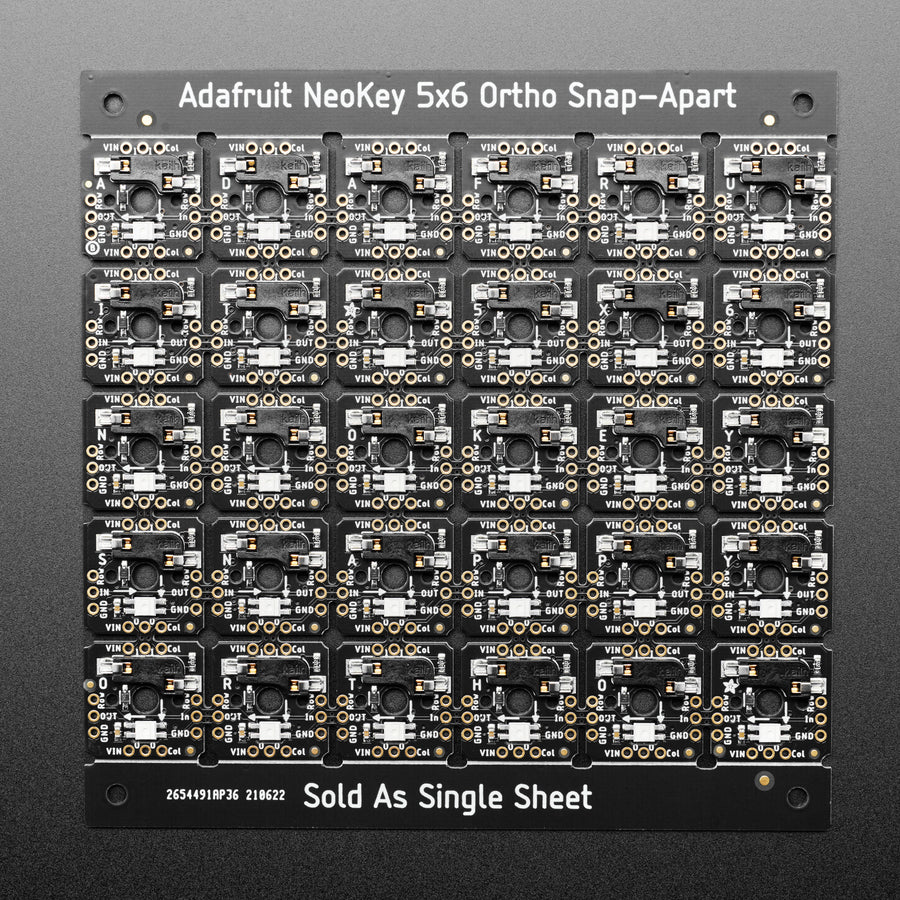 NeoKey 5x6 Ortho Snap-Apart Mechanical Key Switches w/ NeoPixel - For MX Compatible Switches - Image 3