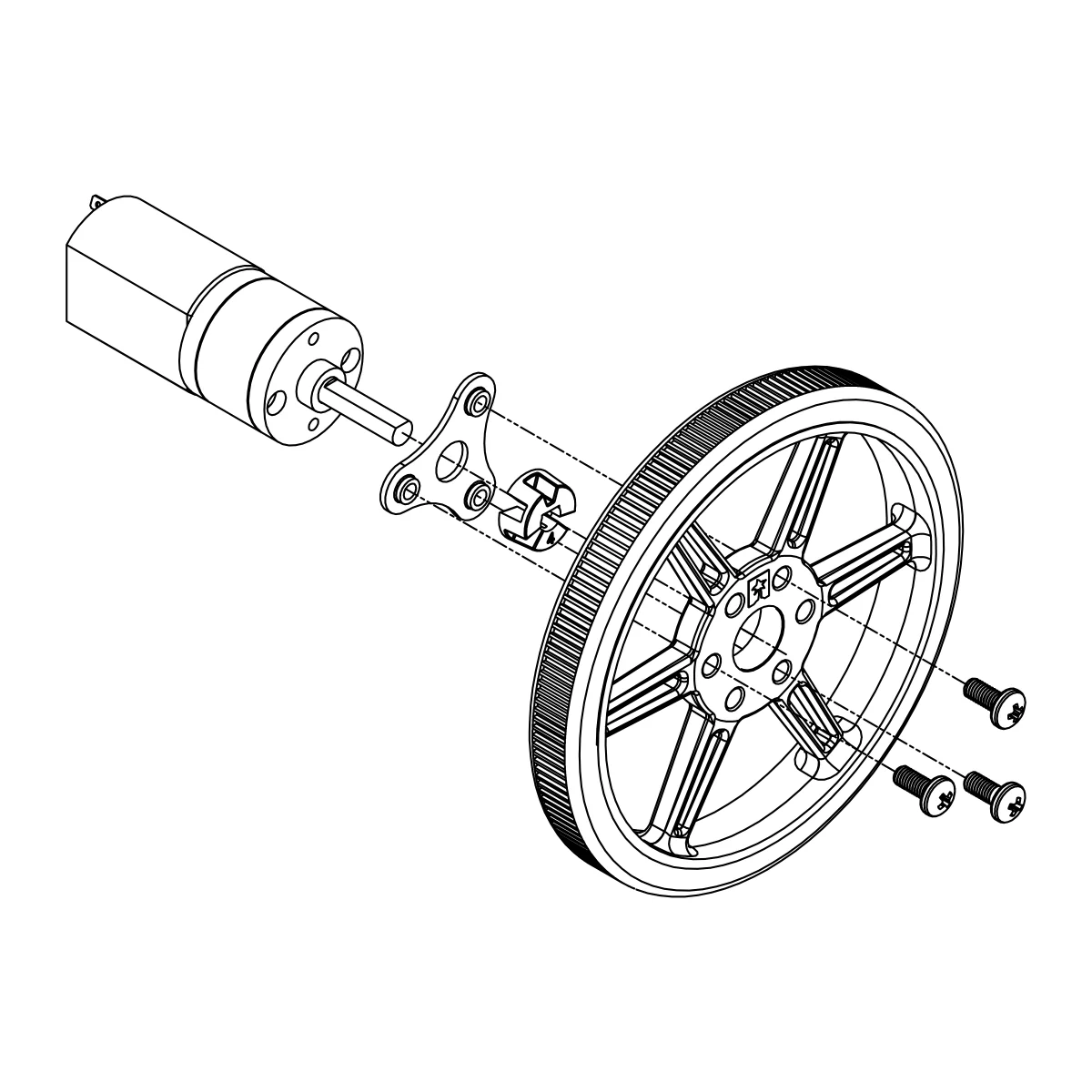 Pololu Multi-Hub Wheel w/Inserts for 3mm and 4mm Shafts - 80×10mm, 2-Pack - Image 5