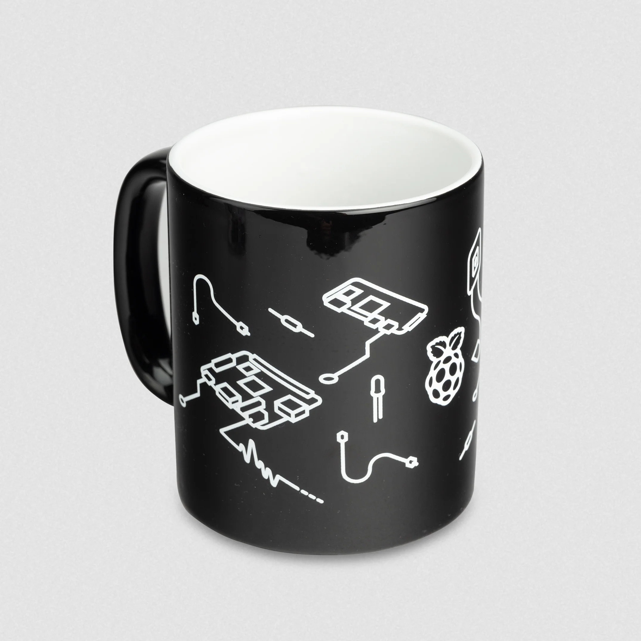 Raspberry Pi Black Design Ceramic Mug - Image 2