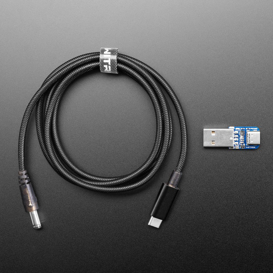 Re-programmable USB Type-C PD to 2.1/5.5mm Barrel Jack Cable - Image 2