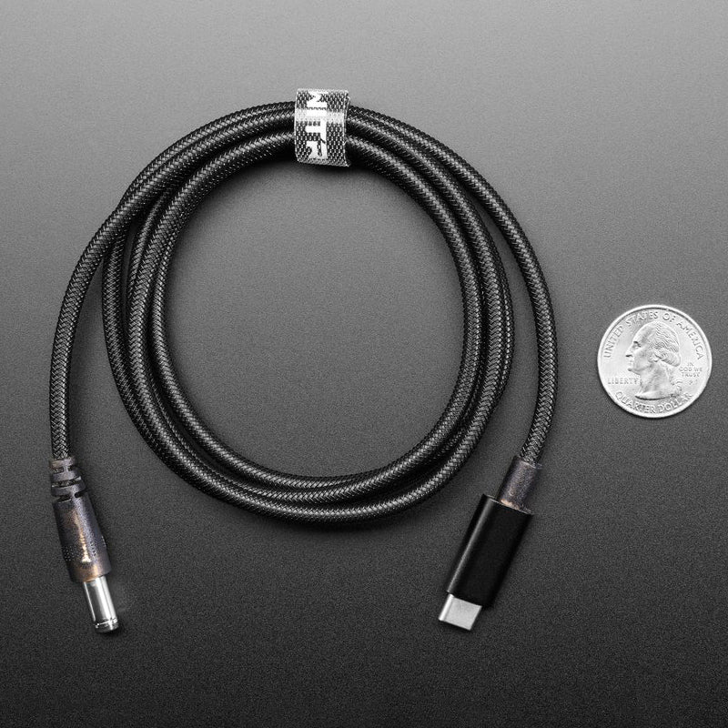 Re-programmable USB Type-C PD to 2.1/5.5mm Barrel Jack Cable - Image 3