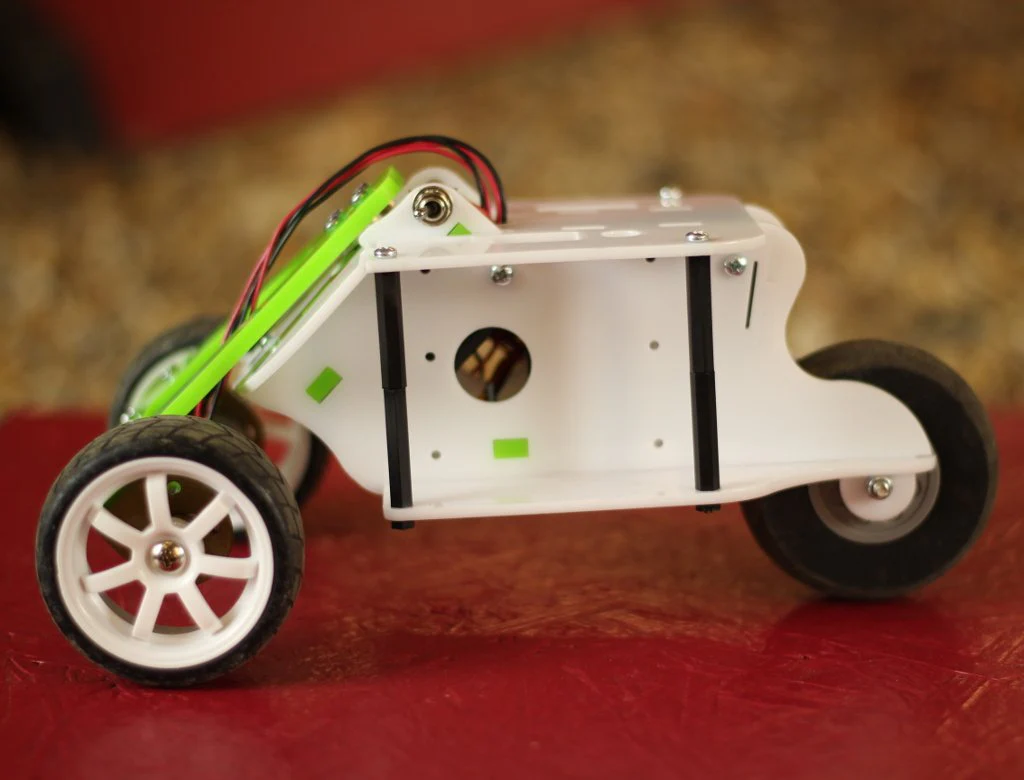 RockyBorg White and Green - The three wheeled rocking robot! - Image 3