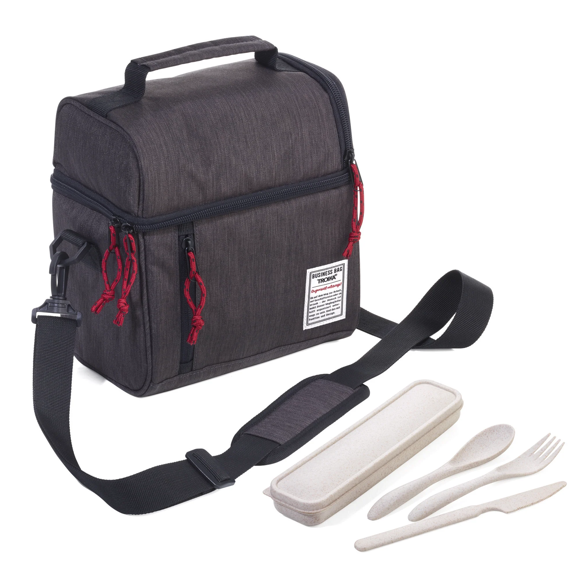 Troika Business Insulated Lunch Cooler with Utensils - Image 2