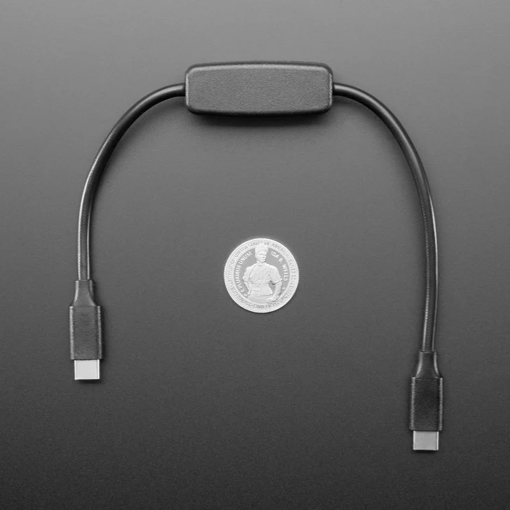 USB Type C Sync Data Cable with On-Off Switch - 28cm long - Image 4